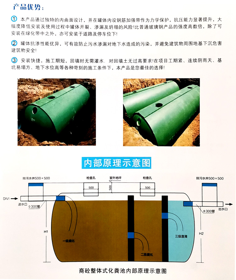 富民玻璃钢化粪池
